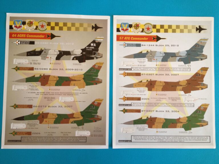 Decals Review: Afterbuners Decals F-16C/CG 64th Aggressors Squadron in scala 1/48.