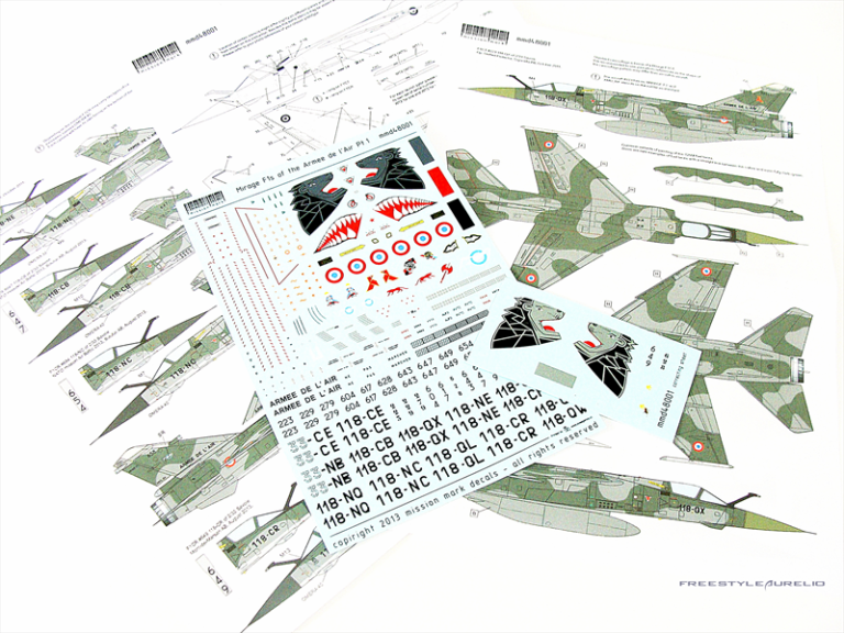 Decal Review: Missionmark Decal – 1/48 Mirage F.1 of the Armee de l’Air.